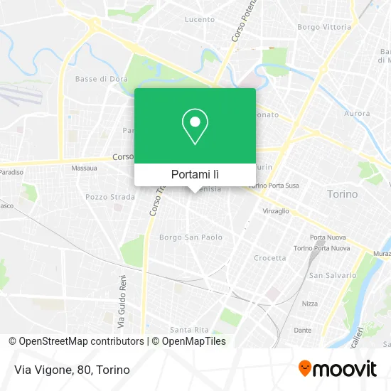 Mappa Via Vigone, 80