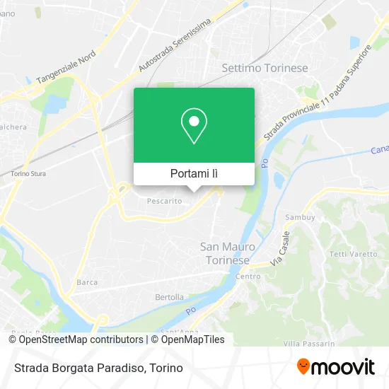 Mappa Strada Borgata Paradiso