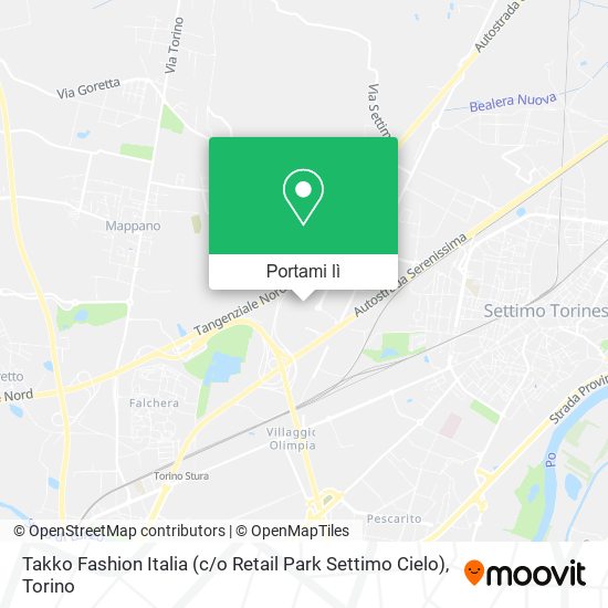 Mappa Takko Fashion Italia (c / o Retail Park Settimo Cielo)