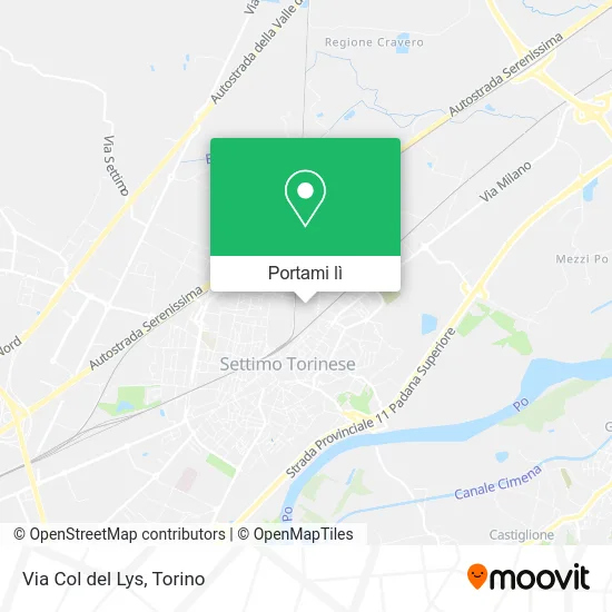 Mappa Via Col del Lys