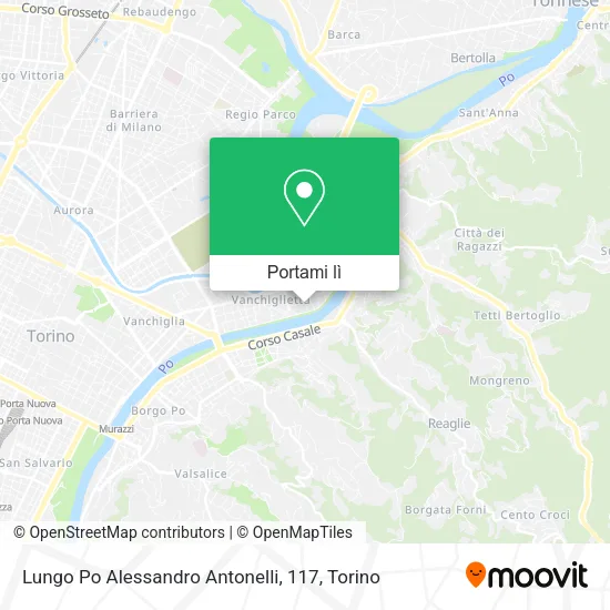 Mappa Lungo Po Alessandro Antonelli, 117