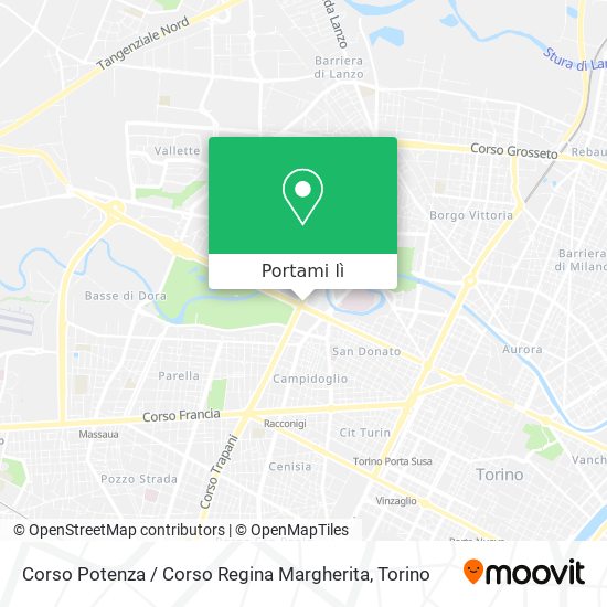 Mappa Corso Potenza / Corso Regina Margherita