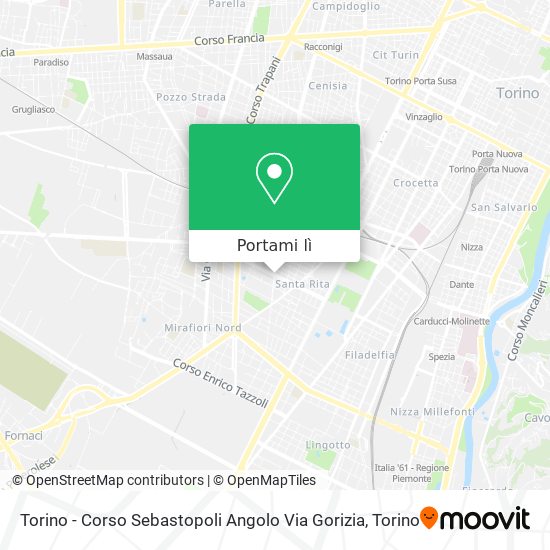 Mappa Torino - Corso Sebastopoli Angolo Via Gorizia