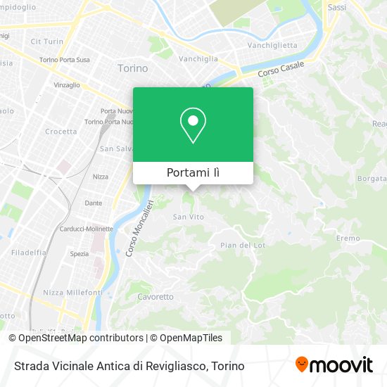 Mappa Strada Vicinale Antica di Revigliasco