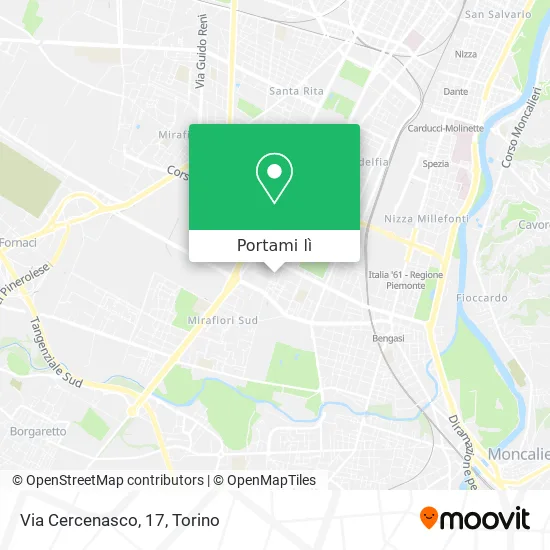 Mappa Via Cercenasco, 17