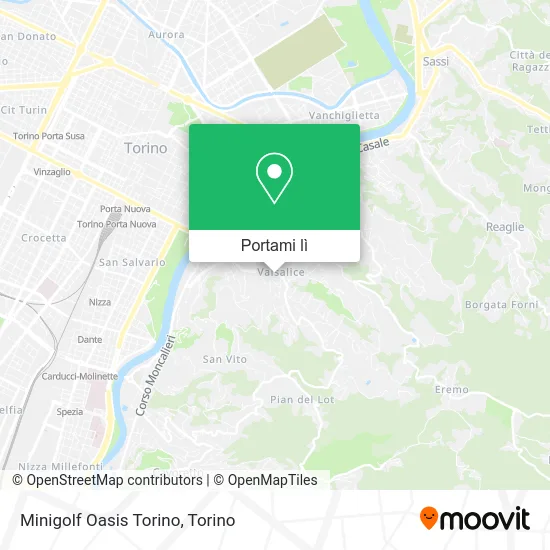 Mappa Minigolf Oasis Torino