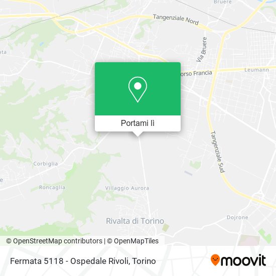 Mappa Fermata 5118 - Ospedale Rivoli