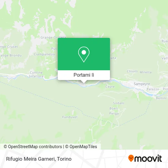 Mappa Rifugio Meira Garneri
