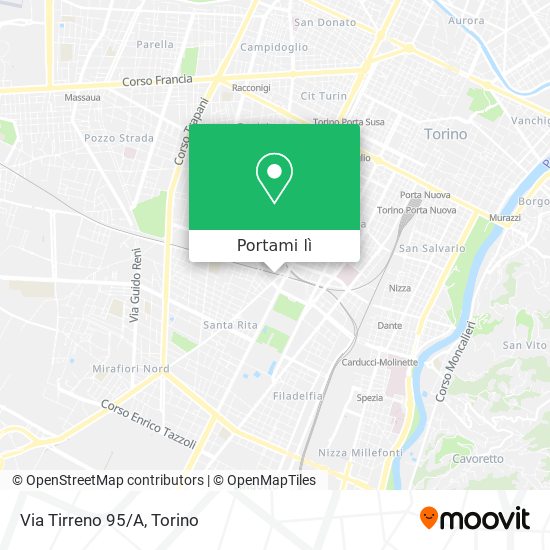 Mappa Via Tirreno 95/A