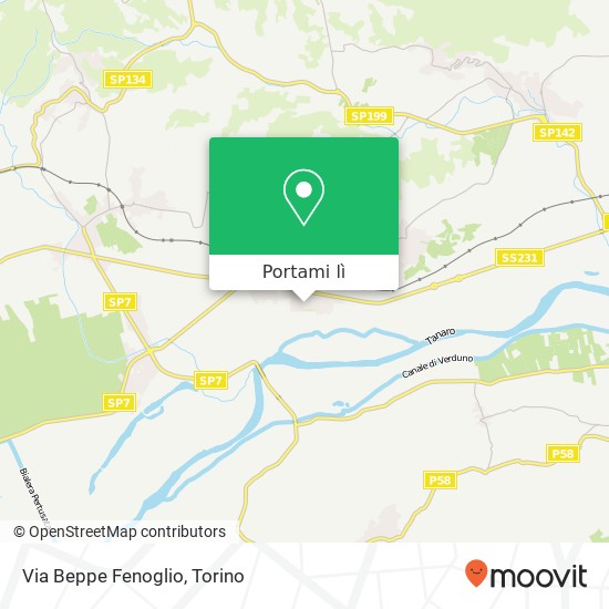 Mappa Via Beppe Fenoglio
