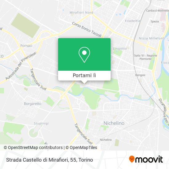 Mappa Strada Castello di Mirafiori, 55
