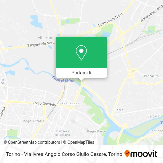 Mappa Torino - Via Ivrea Angolo Corso Giulio Cesare