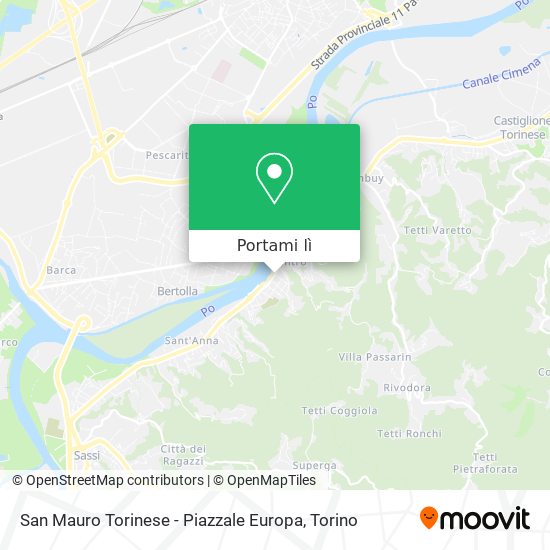 Mappa San Mauro Torinese - Piazzale Europa
