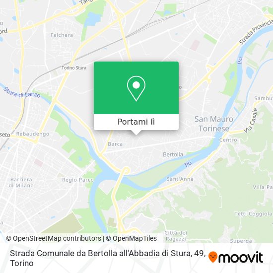 Mappa Strada Comunale da Bertolla all'Abbadia di Stura, 49
