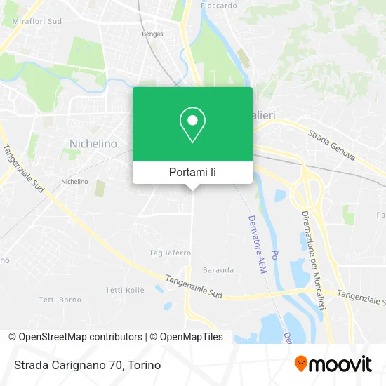 Mappa Strada Carignano 70