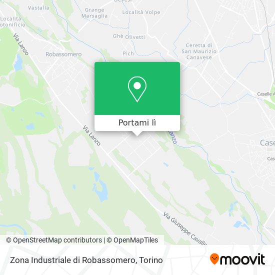 Mappa Zona Industriale di Robassomero