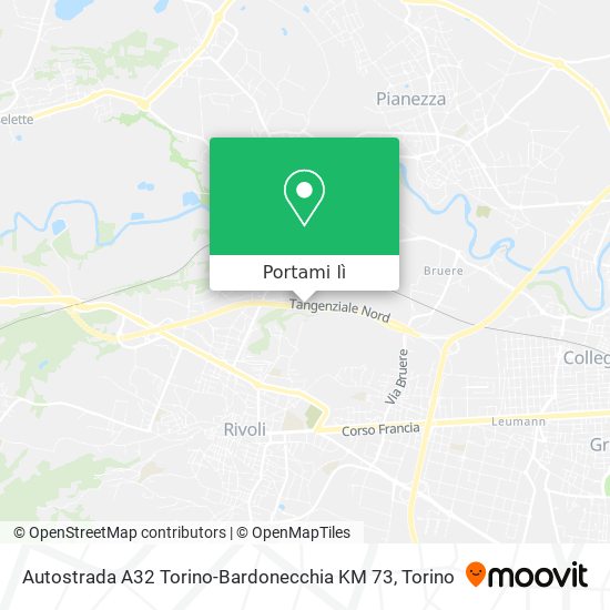 Mappa Autostrada A32 Torino-Bardonecchia KM 73