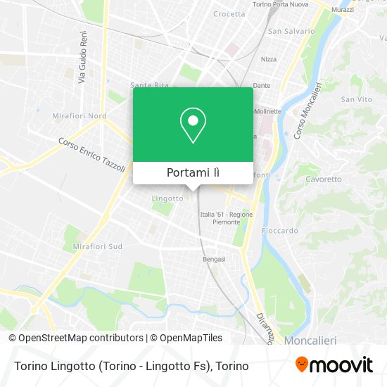 Mappa Torino Lingotto (Torino - Lingotto Fs)