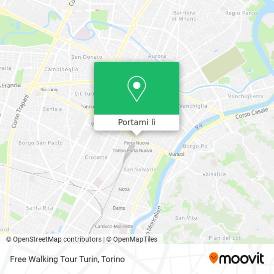 Mappa Free Walking Tour Turin