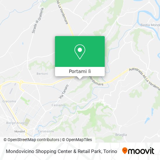 Mappa Mondovicino Shopping Center & Retail Park