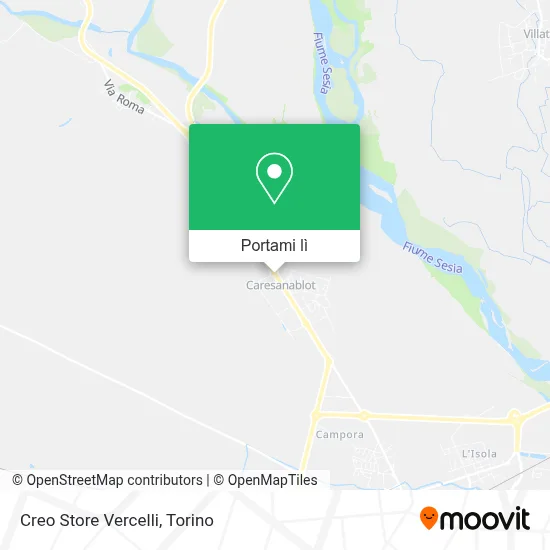 Mappa Creo Store Vercelli