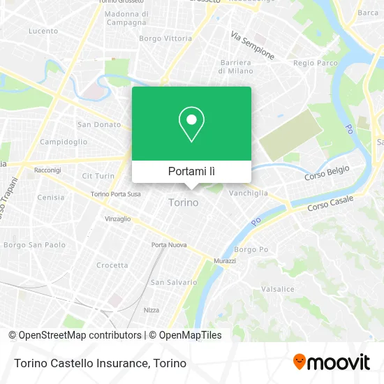 Mappa Torino Castello Insurance