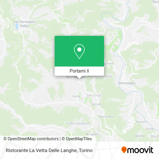 Mappa Ristorante La Vetta Delle Langhe