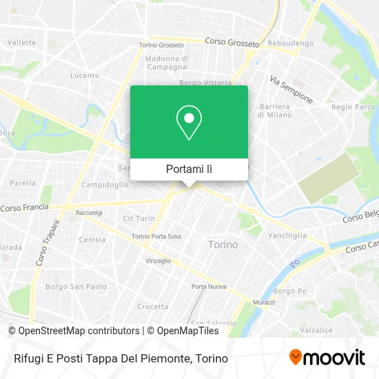 Mappa Rifugi E Posti Tappa Del Piemonte