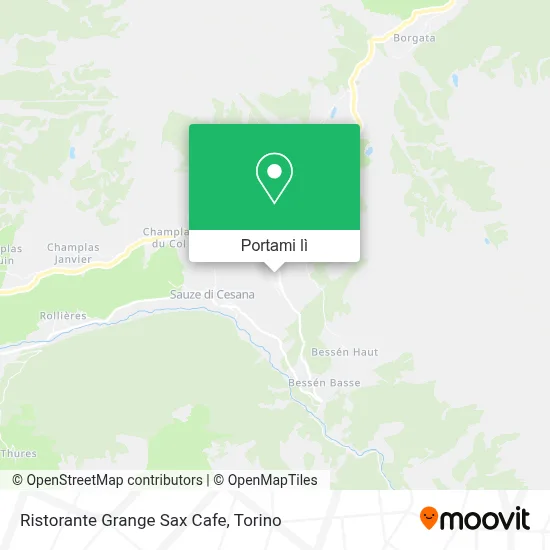 Mappa Ristorante Grange Sax Cafe