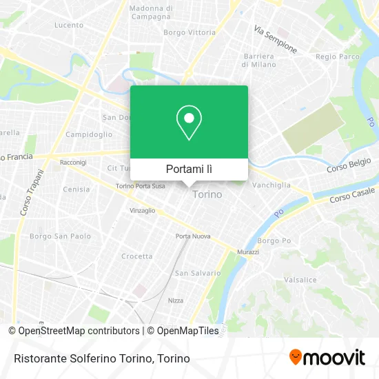 Mappa Ristorante Solferino Torino
