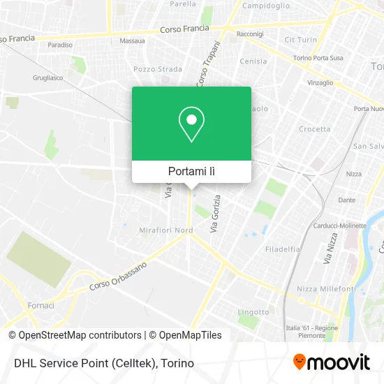 Mappa DHL Service Point (Celltek)