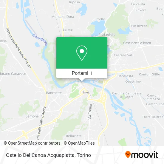 Mappa Ostello Del Canoa Acquapiatta