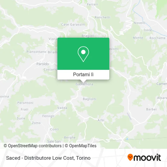 Mappa Saced - Distributore Low Cost