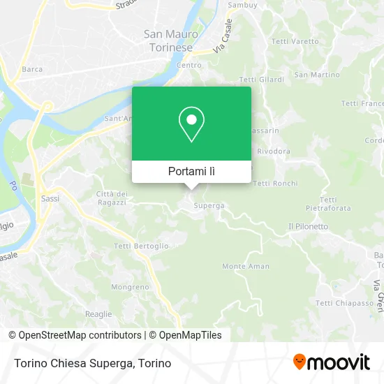 Mappa Torino Chiesa Superga