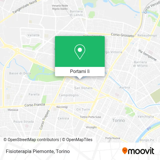 Mappa Fisioterapia Piemonte