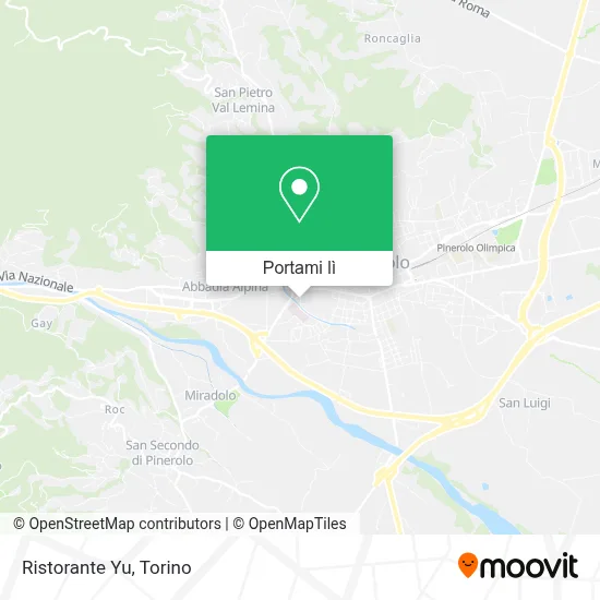 Mappa Ristorante Yu