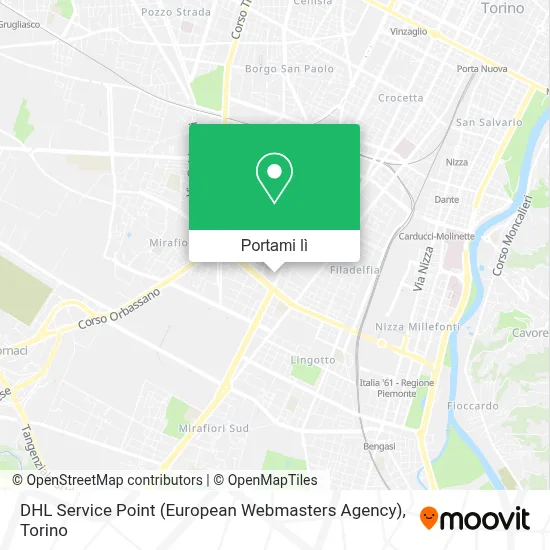 Mappa DHL Service Point (European Webmasters Agency)