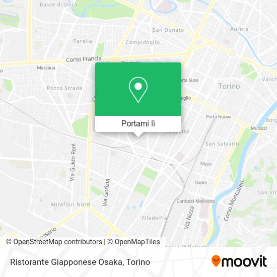 Mappa Ristorante Giapponese Osaka