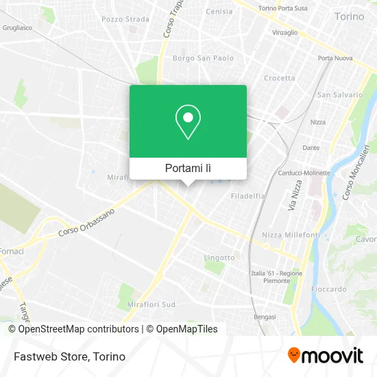 Mappa Fastweb Store
