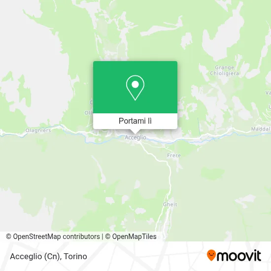 Mappa Acceglio (Cn)