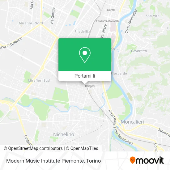 Mappa Modern Music Institute Piemonte