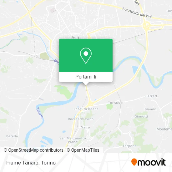 Mappa Fiume Tanaro