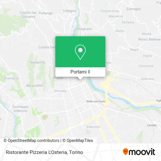 Mappa Ristorante Pizzeria L'Osteria