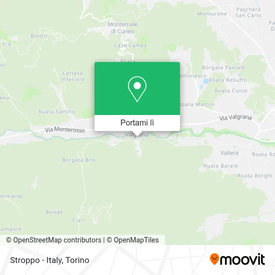 Mappa Stroppo - Italy
