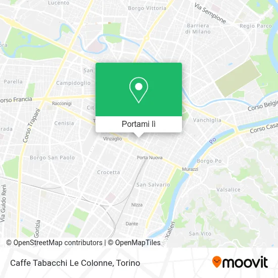 Mappa Caffe Tabacchi Le Colonne