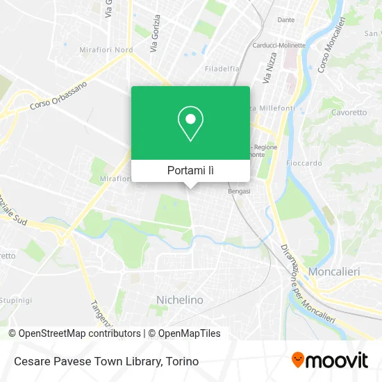 Mappa Cesare Pavese Town Library