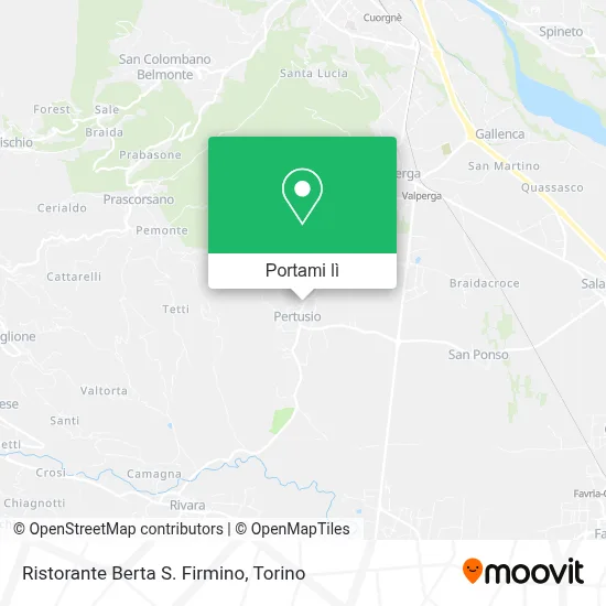 Mappa Ristorante Berta S. Firmino