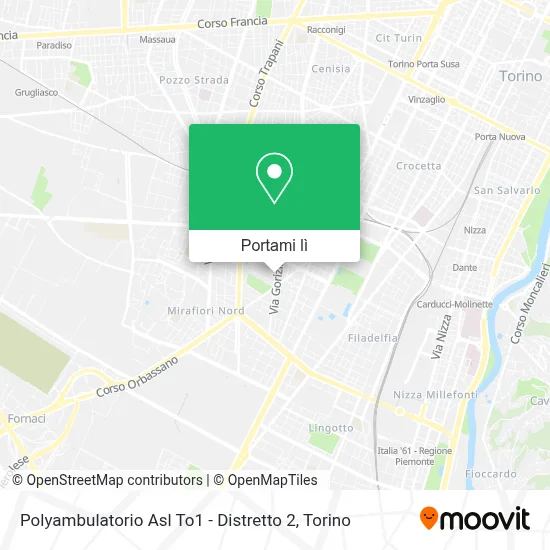 Mappa Polyambulatorio Asl To1 - Distretto 2