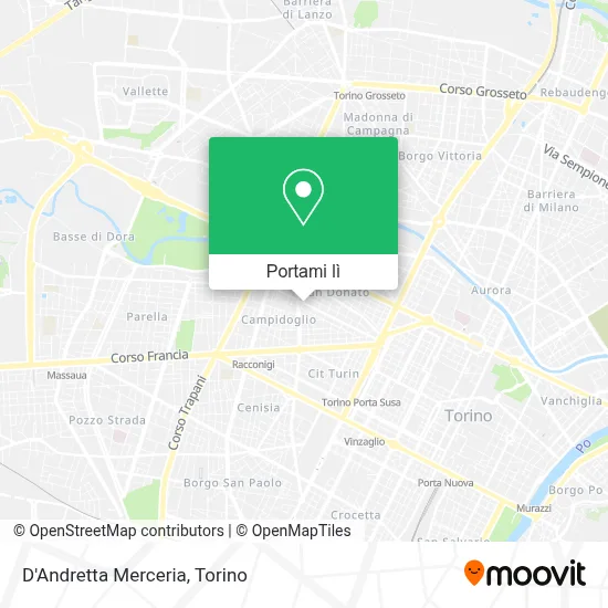 Mappa D'Andretta Merceria