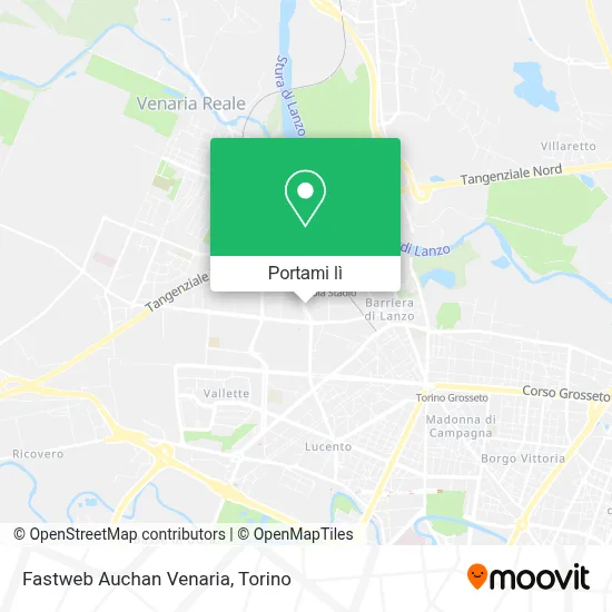 Mappa Fastweb Auchan Venaria